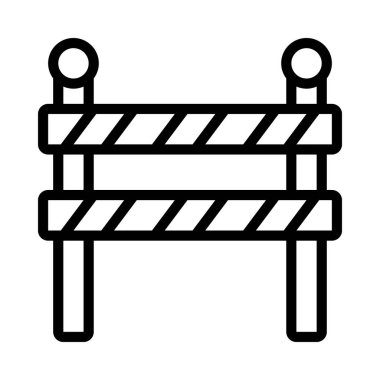 Işıklı Bariyer simge vektör çizimi