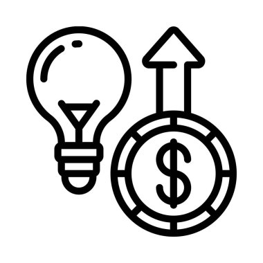 Kâr fikirleri web simgesi vektör illüstrasyonuName