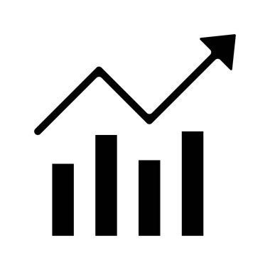 Grafiksel grafik diyagramı simgesi silueti