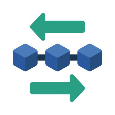 Blockchain Aktarım Ağ ikonu vektör çizimi