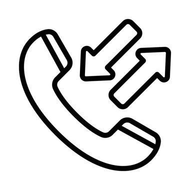 Gelen ve Giden Simge Basit Vektör Resmini Çağır