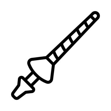 Mızrak dövüşü simgesi vektör illüstrasyonu