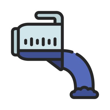 Sürahi Dökülen Ağ ikonu çizimi ölçülüyor