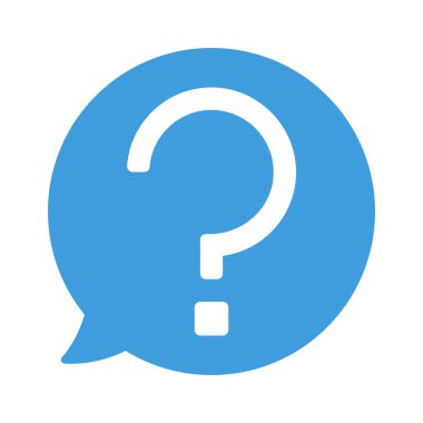 Soru İleti Web simgesi vektör illüstrasyonu