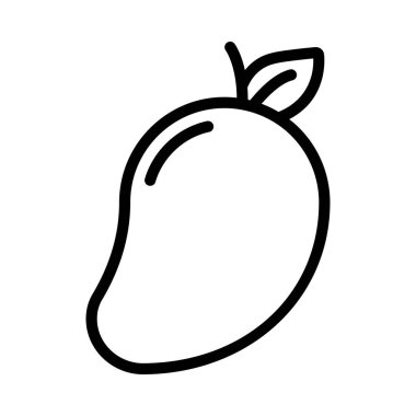 Mango Meyve Web simgesi vektör illüstrasyonu