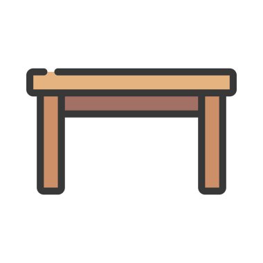 Dining Table web icon vector illustration