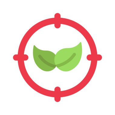 Sürdürülebilirlik Odaklanma Web ikonu vektör illüstrasyonu