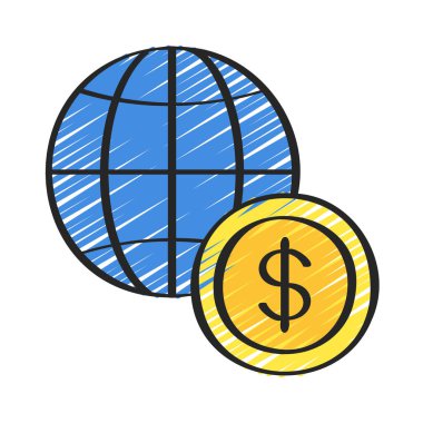 İnternet Para Web simgesi vektör illüstrasyonu