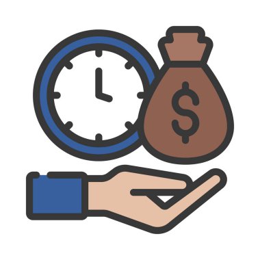 Ödeme Öncesi Web simgesi vektör illüstrasyonu