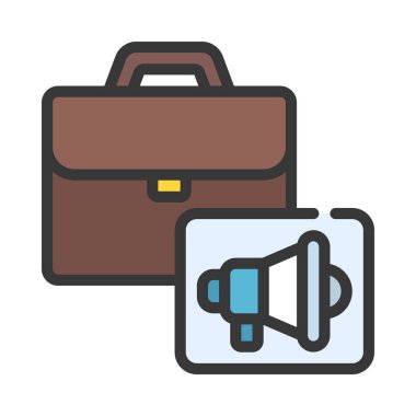 İş pazarlama web simgesi vektör illüstrasyonu