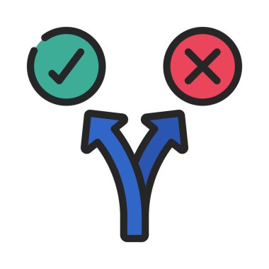 Karar Web simgesi vektör illüstrasyonu oluşturma