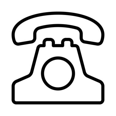 Sabit hat Telefon simgesi basit illüstrasyon