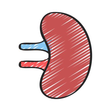 Dalak ağ simgesi vektör çizimi