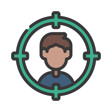 Kişisel Hedef Ağ ikonu vektör illüstrasyonu