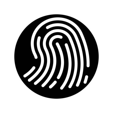 parmak izi simgesi, vektör çizimi