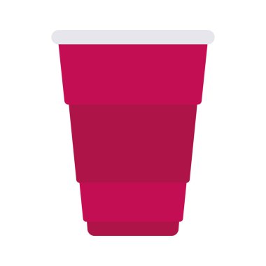 Plastik İçecekler Kupası web simgesi vektör illüstrasyonu