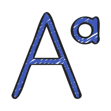 Yazı Tipi Kitabı web simgesi vektör illüstrasyonu