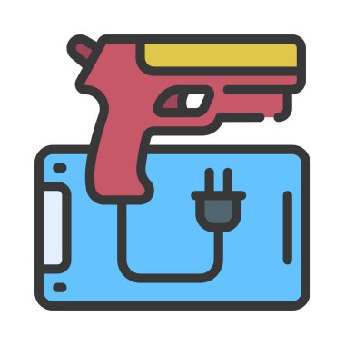 Mobil Silah Denetleyicisi Web simgesi vektör çizimi