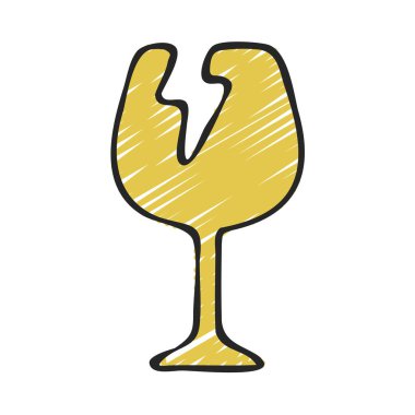 Kırık Cam Ağ ikonu vektör çizimi