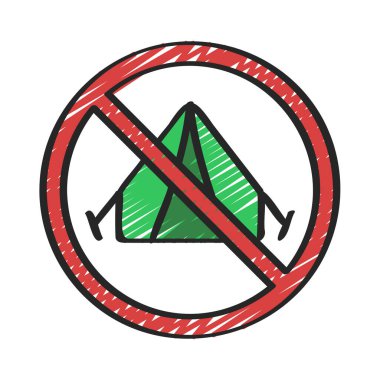  Kamp Web simgesi vektör illüstrasyonu yok