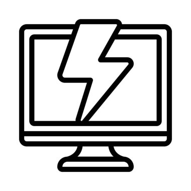 Güç Ağı ikonu vektör illüstrasyonu hesaplanıyor