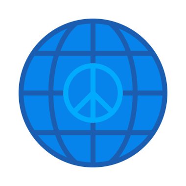 Global Peace web simgesi vektör illüstrasyonu
