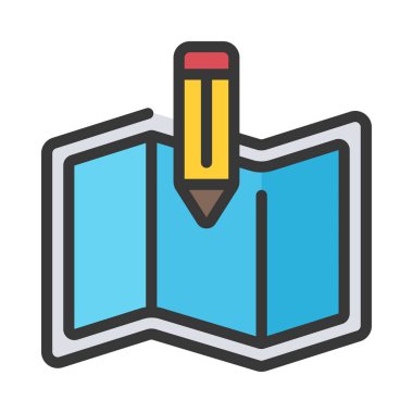 Harita Tasarımı Web simgesi vektör çizimi