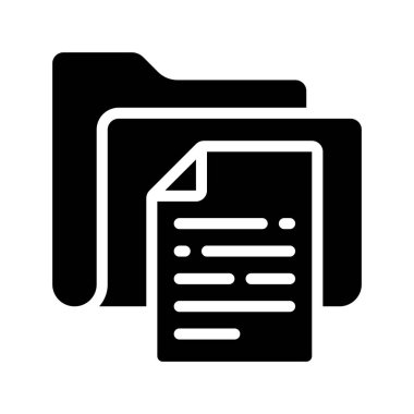 Metin Dosyası Dizini simgesi, vektör illüstrasyonu 