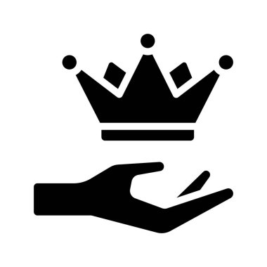 Crown Web ikonu vektör illüstrasyonu veriliyor
