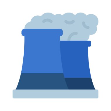 Elektrik Santrali web simgesi vektör illüstrasyonu