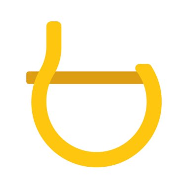 İngilizce Kilit Küpe Web simgesi vektör çizimi