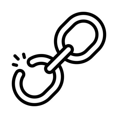 Kırık Zincirler web simgesi vektör çizimi