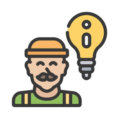 Y Geni İdealistleri web simgesi vektör illüstrasyonu