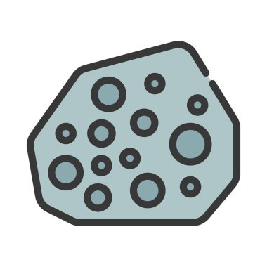 Moon Rock web simgesi vektör illüstrasyonu