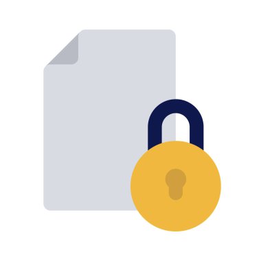 Dosya simgesini güvene al. Web simgesi basit illüstrasyon        