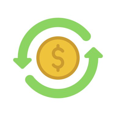 Para döngüsü web simgesi vektör çizimi