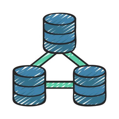 ağ paylaşım simgesi vektör illüstrasyonu. Veri Ağı              