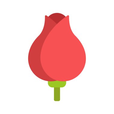 Gül Çiçeği karikatür vektör tasarımı     