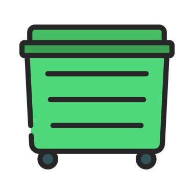 Çöp kutusu web simgesi vektör illüstrasyonuName