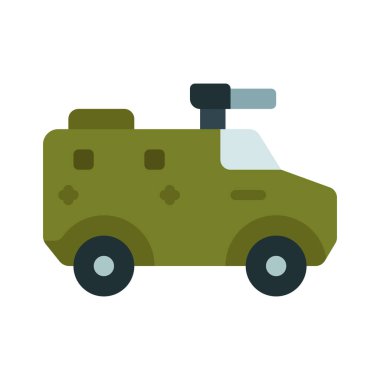 Zırhlı Kamyon Web simgesi vektör çizimi
