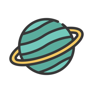 Gezegen web simgesi vektör illüstrasyonu