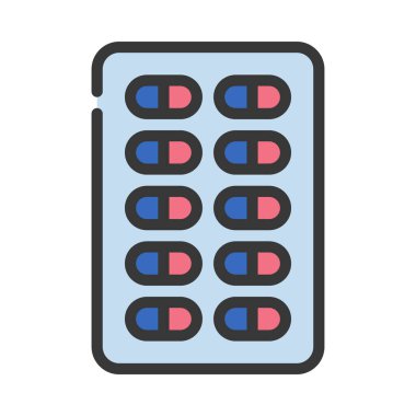 Şeffaf bir arkaplanda hap vektör çizimi. Birinci kalite semboller. Konsept ve grafik tasarımı için vuruş simgesi. 