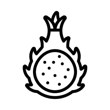 Dragon Fruit web simgesi vektör illüstrasyonu