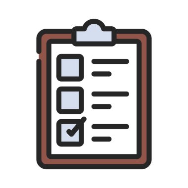 Kontrol listesi vektör simgesi tasarımı, illüstrasyon 