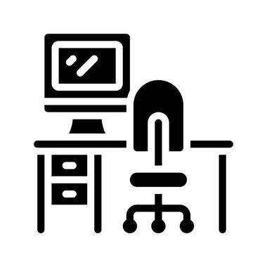 Masa Arkası Görünümü Web simgesi çizimi