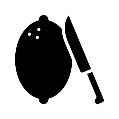 Limon dilimleme web simgesi vektör çizimi