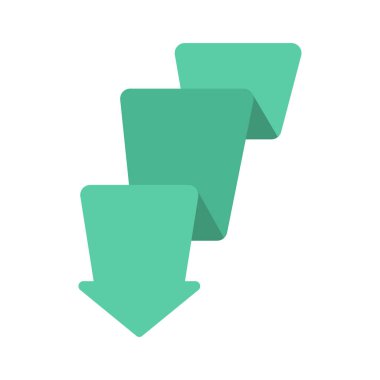 Beyaz arkaplanda ok Banner simgesinin vektör illüstrasyonu 