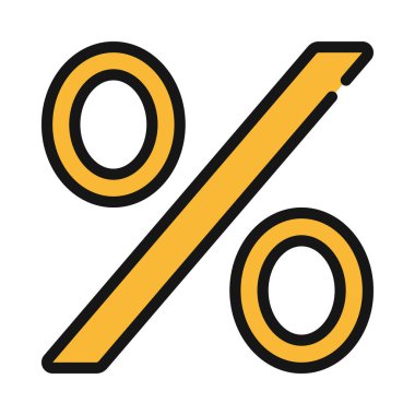 Yüzde İmzalama Sembolü Web simgesi vektör çizimi