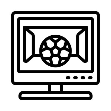 Futbol Oyunu Web simgesi vektör illüstrasyonu