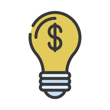 Finansal Fikirler web simgesi vektör illüstrasyonu